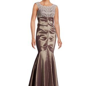 Xscape Lace Top Gown-MAUVE-6